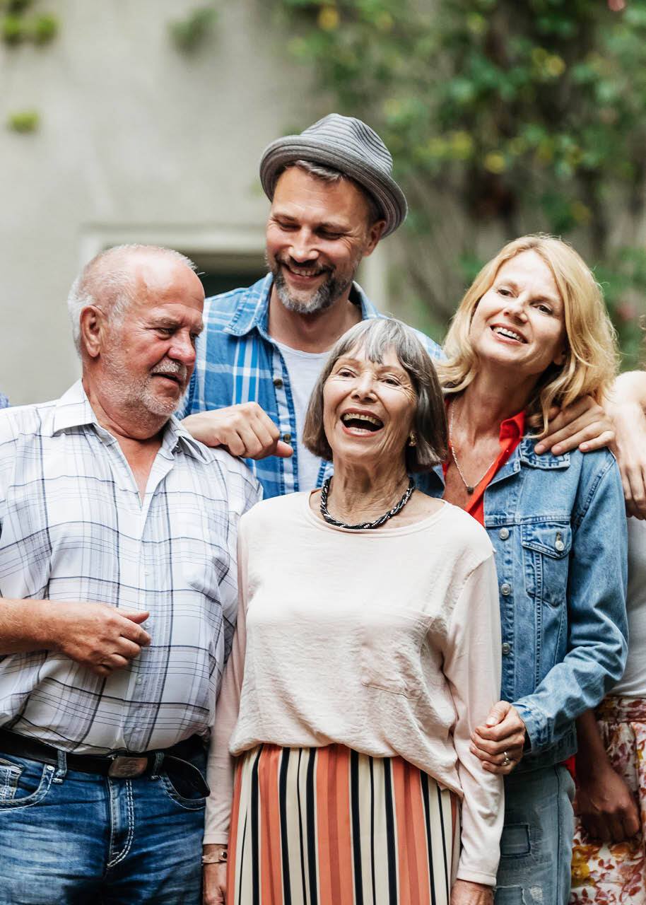 Group photo of family outside